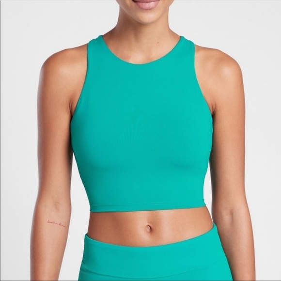 Athleta D-DD Conscious Crop Bikini Top NWT Teal - Picture 3 of 6